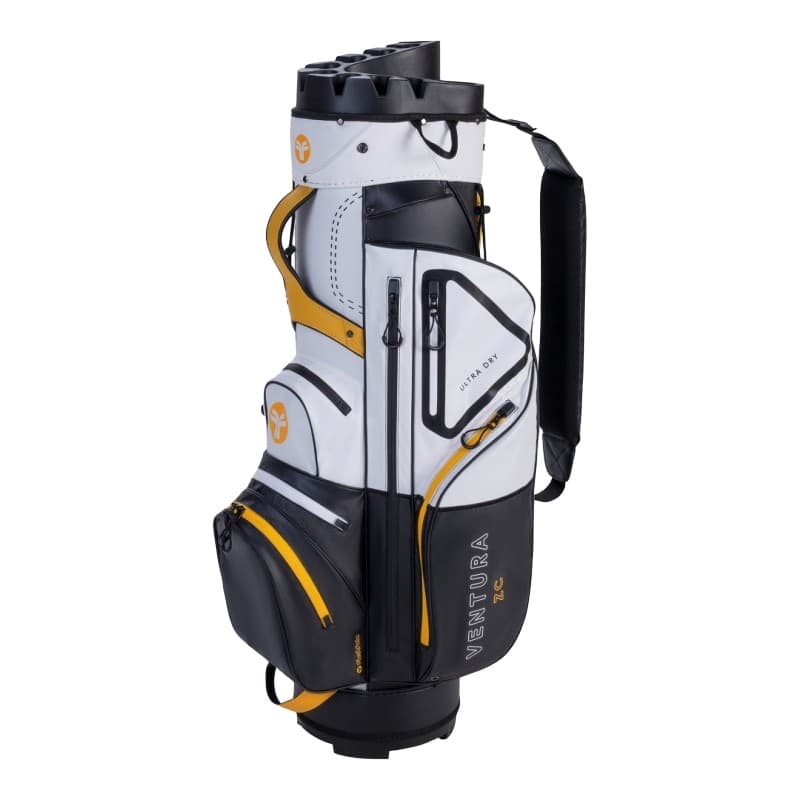 Fastfold Ventura Golf Cartbag Zwart/Wit/Geel